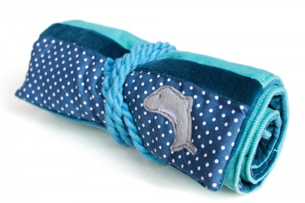 Waldorf-Rollmäppchen "DELPHIN türkis"