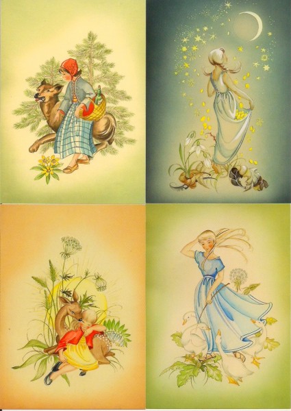 Postkartenserie MÄRCHEN 1955 11 Motive